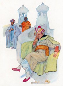 Abov Hassan saß auf der Brücke