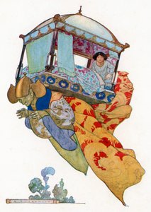 Die Prinzessin erzählte, wie in der vorherigen Nacht das Bett aufgenommen und transportiert wurde