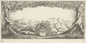 Kartusche mit Landschaft