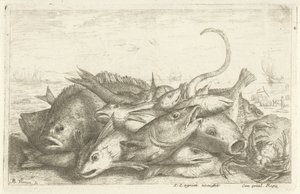 Fischfang mit Krabbe von Albert Flamen