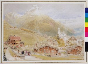 Engelberg, Sonntagmorgen, ca. 1909-11 von Albert Goodwin