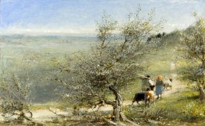 Florenz von den Hügeln bei Fresole, um 1860-1932 von Albert Goodwin