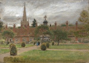 Long Alley Almshouses, Abingdon von Albert Goodwin