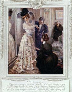 Anprobe beim Schneider, von Albert Guillaume (1873-1942), ca. 1895