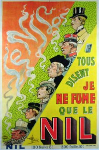Werbeplakat für die Zigarettenmarke Le Nil