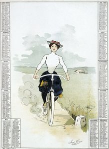 Frau auf einem Fahrrad