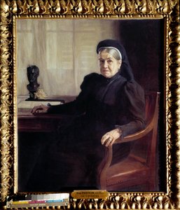Porträt von Madame Pasteur (1854-1905), Witwe des französischen Arztes Louis Pasteur (1822-1895) im Jahr 1899 Gemälde von Albert Edelfelt (1854-1905) 1899 Paris, Musée Pasteur