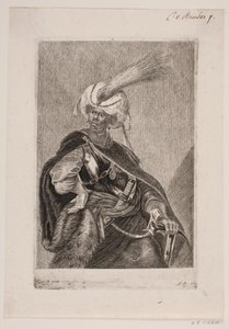 Ein schwarzer Afrikaner in Rüstung von Albert Haelwegh