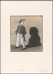 Entwurf für eine politische Karikatur: der Schatten