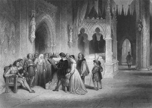 Die erste Lesung der englischen Bibel, 1845