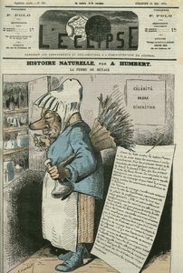 Karikatur der „Hausfrau, Naturgeschichte“. Titelblatt in „L