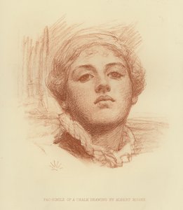 Faksimile einer Kreidezeichnung von Albert Joseph (after) Moore