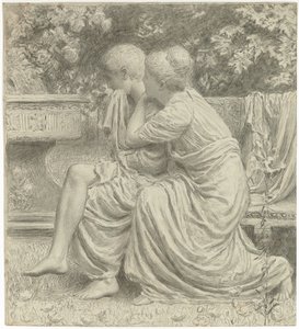 Karikatur für "Ein Idyll" von Albert Joseph Moore