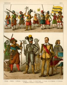 Deutsche Kostüme 1600 von Albert Kretschmer