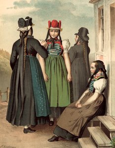 Deutsche Tracht, Baden, St. Georgen, Tennenbrunn von Albert Kretschmer