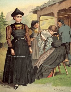 Deutsches Kostüm, Vorarlberg, Bregenzerwald von Albert Kretschmer