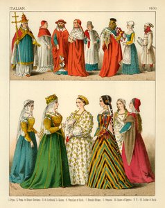 Italienische Tracht 1400 von Albert Kretschmer