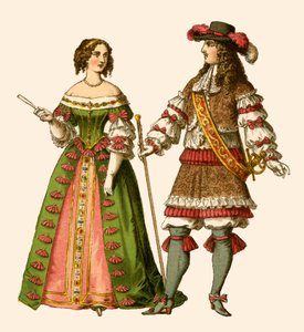 König Ludwig XIV. von Frankreich und Maria Theresia, Königin von Frankreich von Albert Kretschmer