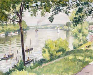 Ufer bei Triel (Der Schlepper) von Albert Marquet