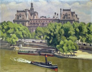 Das Rathaus und die Seine, Paris von Albert Marquet
