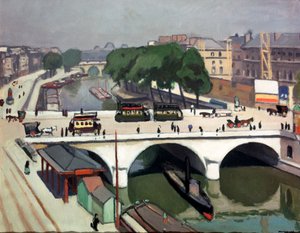 Pont Saint-Michel in Paris, Quai des Grands Augustins, 1908 von Albert Marquet
