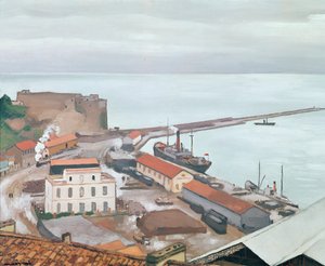 Der Hafen von Bougie bei grauem Wetter von Albert Marquet