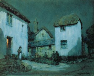 Eine mondbeschienene Straße, Heavitree, Exeter