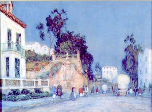 Früher Abend in einer spanischen Stadt von Albert Moulton Foweraker