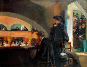Die Theaterloge. Gemälde von Albert Maignan