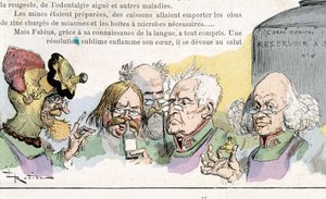 Antizipation: Gelehrte, „Krieg im 20. Jahrhundert“ (chemische und bakteriologische Kriegsführung?) von Robida von Albert Robida
