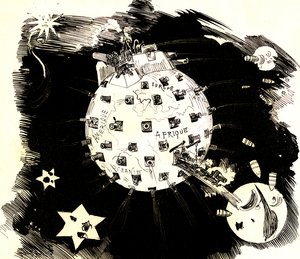Planet Erde im Krieg von Albert Robida