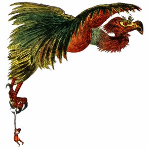 Sindbad der Seefahrer - Märchen aus Tausendundeiner Nacht - Illustration eines Buches von 1948 (Fortin-Ausgabe, Sammlung Wunderbare Kindheitsbilder) erzählt seine Abenteuer - Illustration von Albert Robida - Zweite Reise: S von Albert Robida