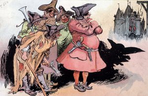 Die 2 Patronen von Montfrileux, ill. von Robida, n.d. 19. Jahrhundert von Albert Robida