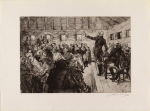 Washington verhindert eine Militärdiktatur (aus dem Portfolio "The Bicentennial Pageant of George Washington")