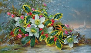 Winterrosen in einer Landschaft