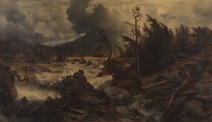 Gewittersturm im Hochgebirge von Albert Zimmermann