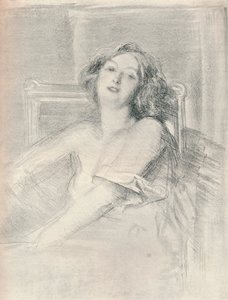 Lithographisches Porträt einer Frau, ca. 1905