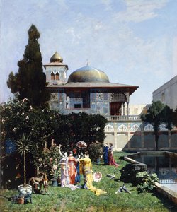 Eine Ecke im Garten des Harems von Alberto Pasini