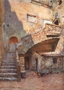Cortile Palazzo Corvaia, Taormina von Alberto Pisa