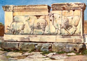 Marmorrelief des Ambarvalia-Opfers im Forum von Alberto Pisa