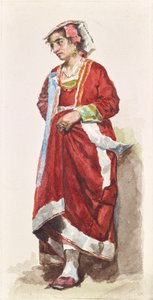 Weibliche Kostümstudie - Mittelitalien