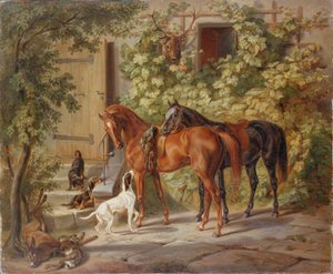 Pferde an der Veranda, 1843
