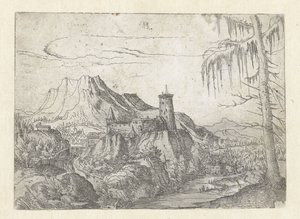 Albrecht Altdorfer - Landschaft mit großer Burg von Albrecht Altdorfer