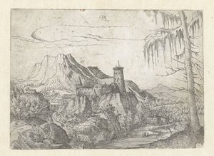 Landschaft mit großem Schloss von Albrecht Altdorfer