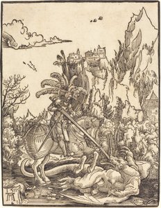 Sankt Georg tötet den Drachen von Albrecht Altdorfer