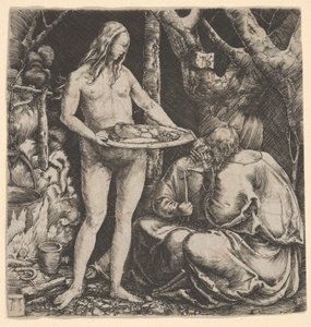 Versuchung der zwei Einsiedler von Albrecht Altdorfer