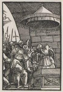 Der Fall und die Erlösung des Menschen: Pilatus wäscht seine Hände, ca. 1515 von Albrecht Altdorfer