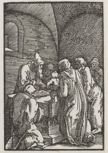Der Fall und die Erlösung des Menschen: Die Darstellung Christi im Tempel, ca. 1515 von Albrecht Altdorfer