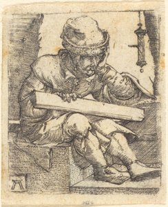 Der nachdenkliche Zimmermann von Albrecht Altdorfer