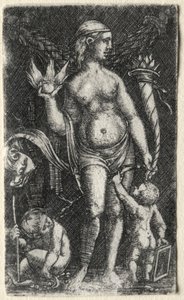 Venus zwischen zwei Cupidos